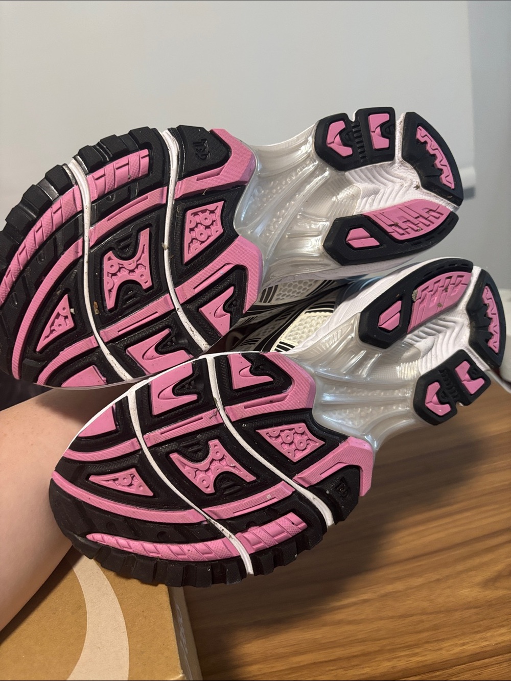 Asics Women's Silver, White & Pink Running Sneakers cream/sweet pink - Picture 6 of 7